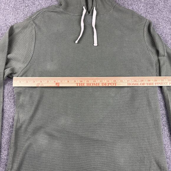 Marine Layer Hoodie Mens XL Green Waffle Knit Hiking Pullover - Picture 7 of 7